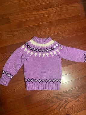 Lilac Fair Isle Crewneck Sweater - Women's